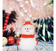 Свеча новогодняя Снеговик