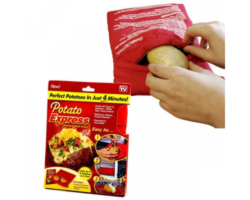 Мешочек для запекания картофеля в микроволновке Potato Express Мешочек для запекания картофеля в микроволновке Potato Express