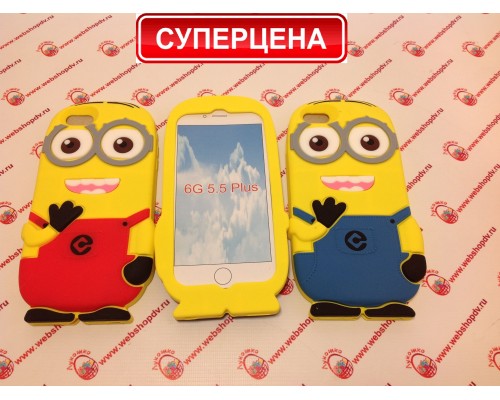 Чехол силиконовый Миньон для iPhone 6+ Чехол силиконовый Миньон для iPhone 6+