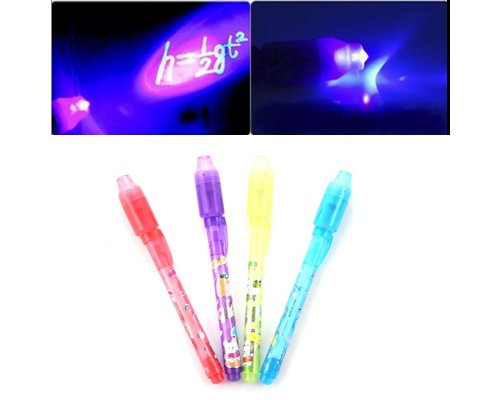 Ручка Invisible Pen с невидимыми чернилами и ультрафиолетовым фонариком Ручка Invisible Pen с невидимыми чернилами и ультрафиолетовым фонариком