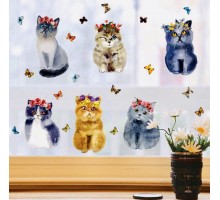 Виниловая наклейка Котята