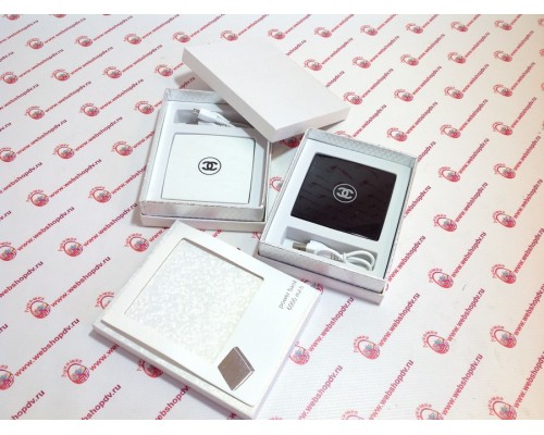 Внешний аккумулятор CHANEL 6000 mAh в виде женской пудреницы с зеркалом. Внешний аккумулятор CHANEL 6000 mAh в виде женской пудреницы с зеркалом.