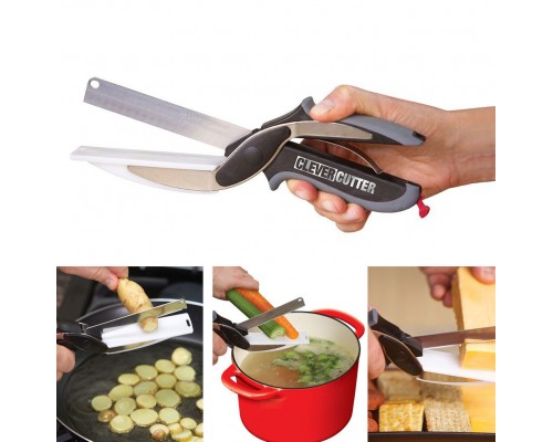 Нож-ножницы с разделочной доской 2 в 1 KNIFE CUTTING BOARD Нож-ножницы с разделочной доской 2 в 1 KNIFE CUTTING BOARD
